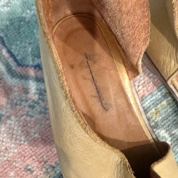 Free People Royale Flats Nude Natural Leather Cut Out - Picture 5 of 7